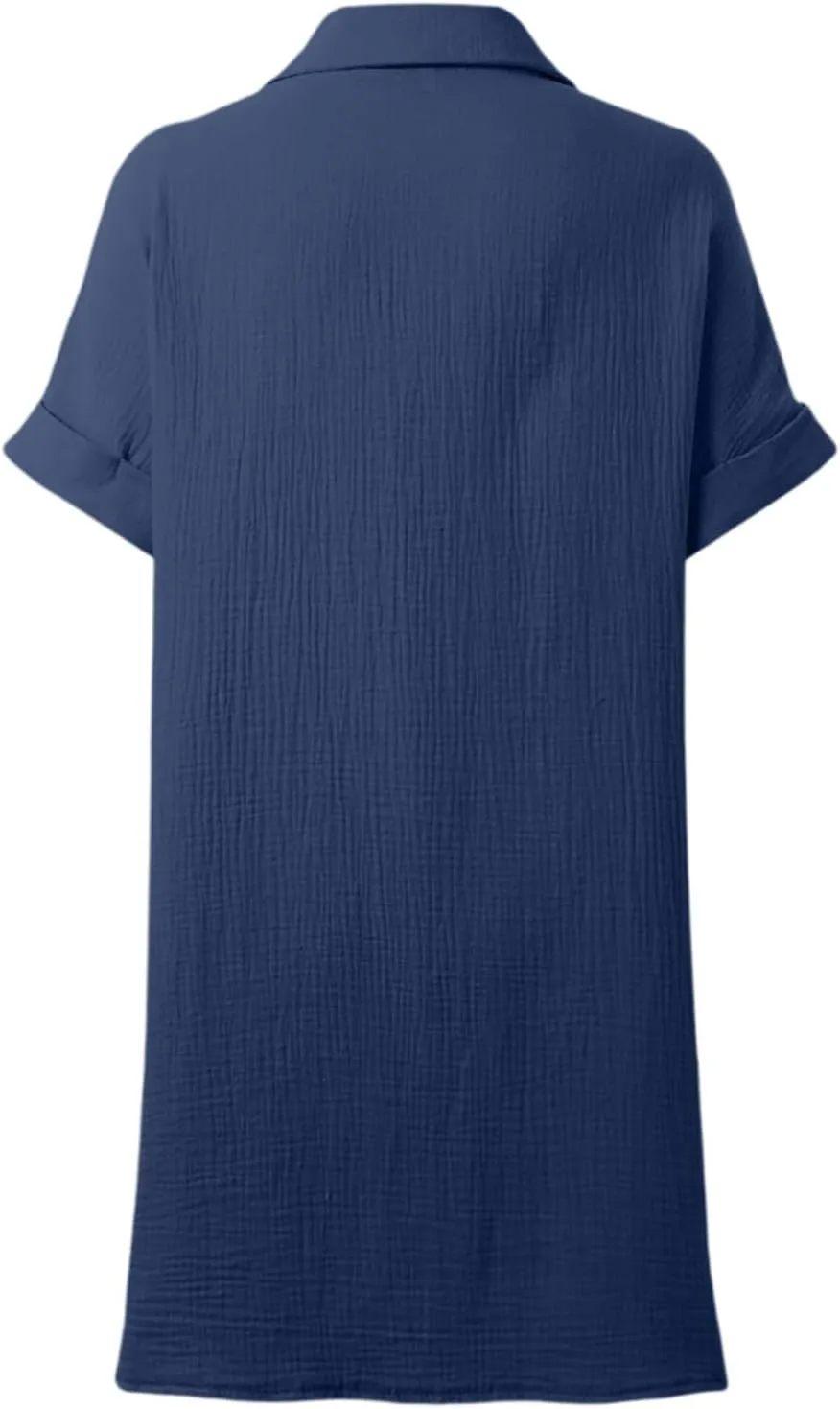 Linen Dresses for Women 2025 V Neck Button Down Shirts Dress Casual Short Sleeve Vacation Beach Tunic Sundress Pockets