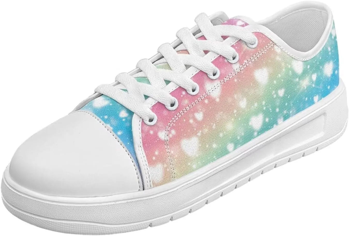 Low Tops Canvas Shoes for Women Girl Classic Lace Up Fashion Sneaker Street Casual Canvas Shoes No Laces 5.5-13.5
