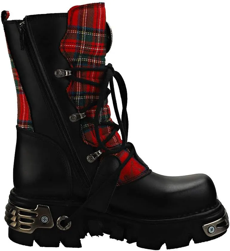 M.391T-S1 ITALI NEGRO TELA ESCOCESA ROJO REACTOR NEGRO TOBER