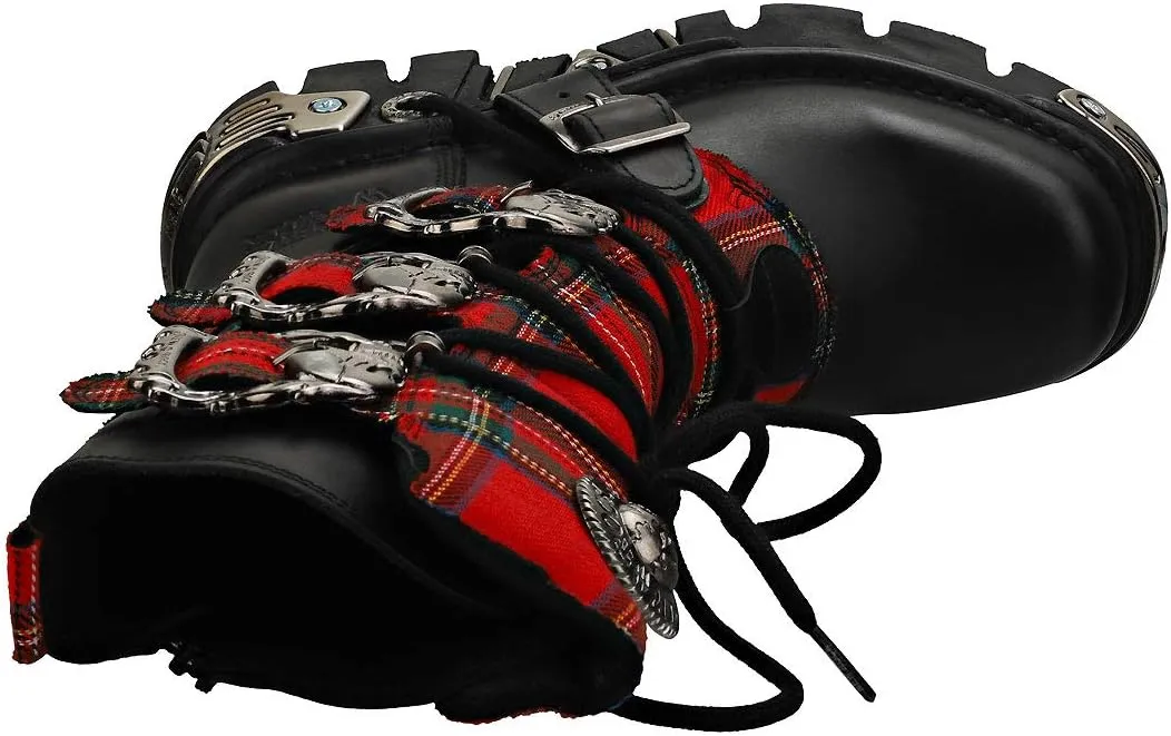 M.391T-S1 ITALI NEGRO TELA ESCOCESA ROJO REACTOR NEGRO TOBER