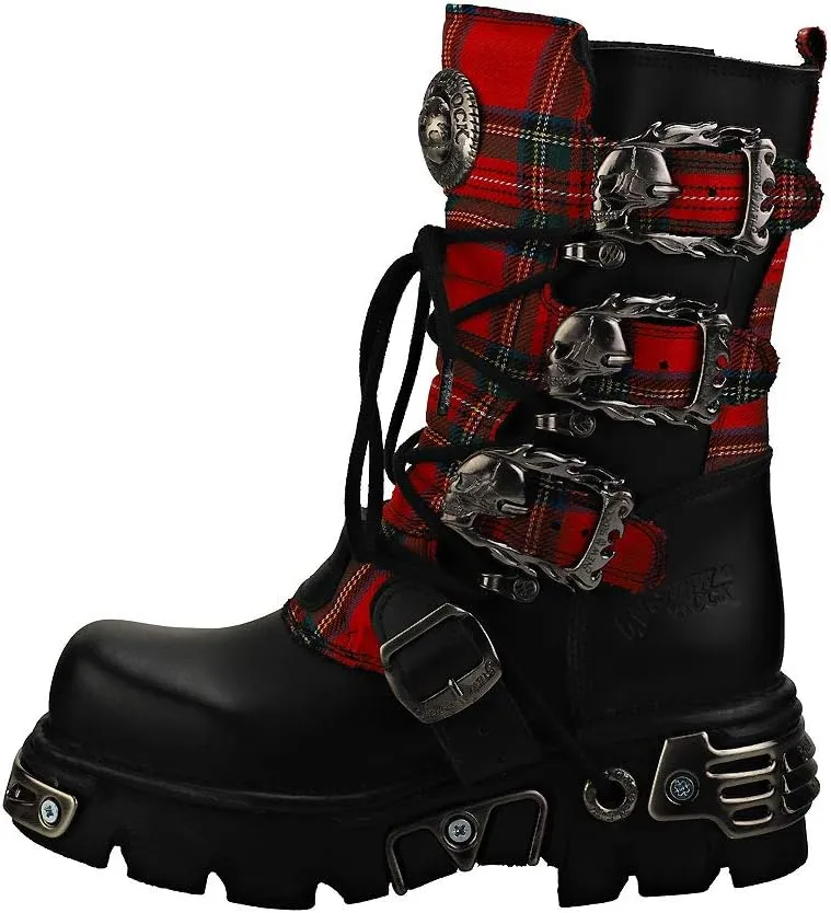 M.391T-S1 ITALI NEGRO TELA ESCOCESA ROJO REACTOR NEGRO TOBER