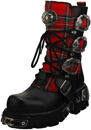 M.391T-S1 ITALI NEGRO TELA ESCOCESA ROJO REACTOR NEGRO TOBER