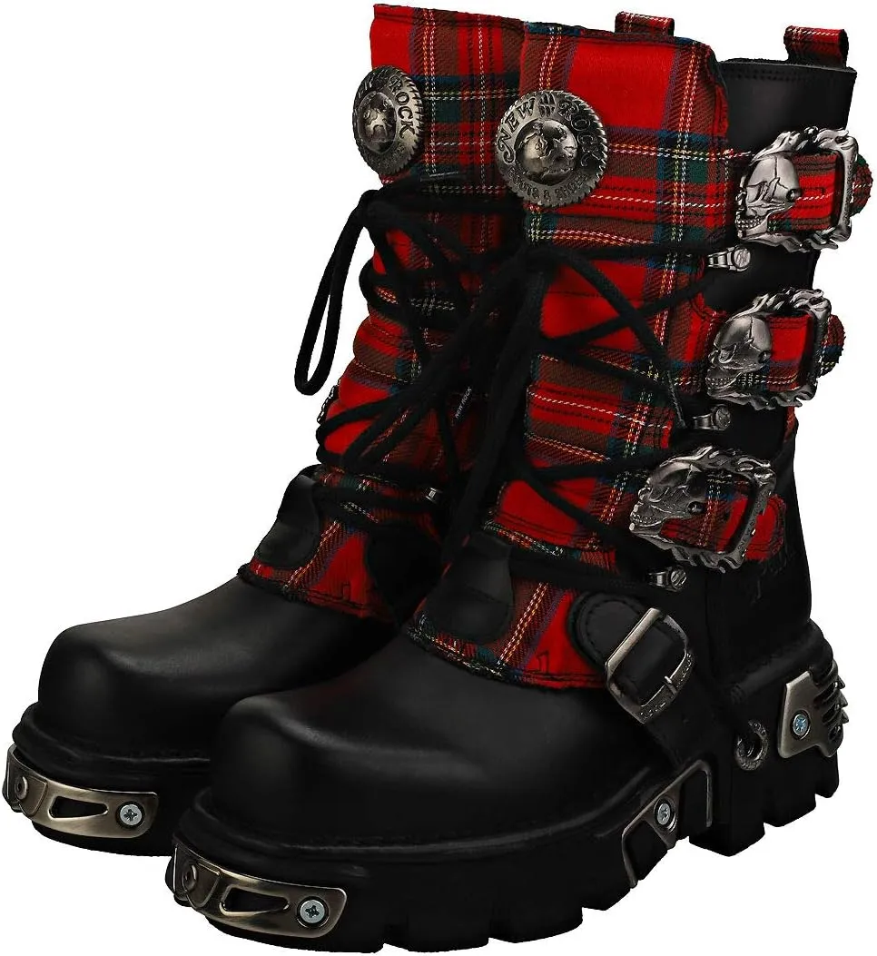 M.391T-S1 ITALI NEGRO TELA ESCOCESA ROJO REACTOR NEGRO TOBER