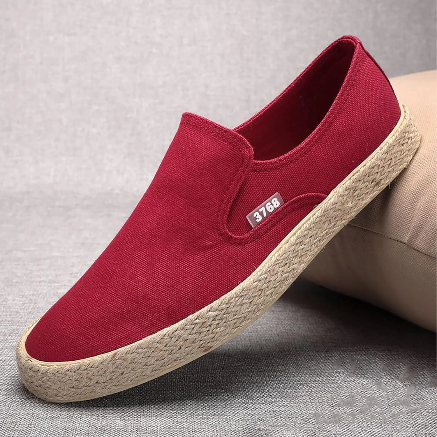 Men's Breathable Korean Style Trendy Lightweight Linen Sole Casual Sneakers for Everyday Comfort and Fashion
