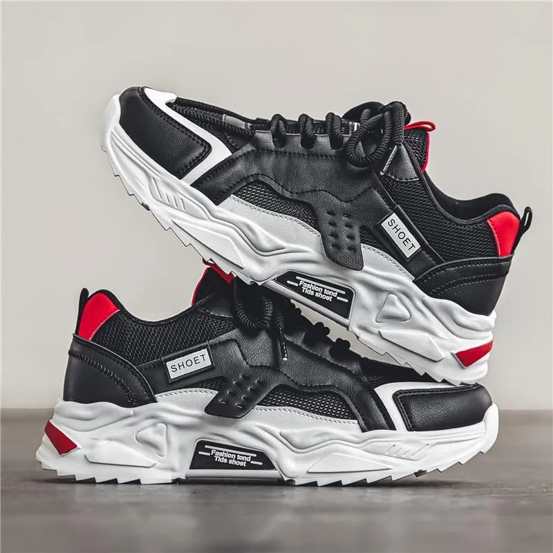 Men's Casual Shoes – Fashionable Breathable Chunky Sneakers, Youth-Oriented Korean-Style Thick-Soled Sports Shoes for Trendy Looks