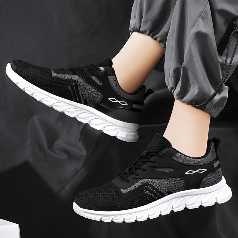 Men's Fashion Athletic Footwear - Breathable Mesh, Lace-Up, Men's Sport Shoes Casual Sneakers for Outdoor Activities