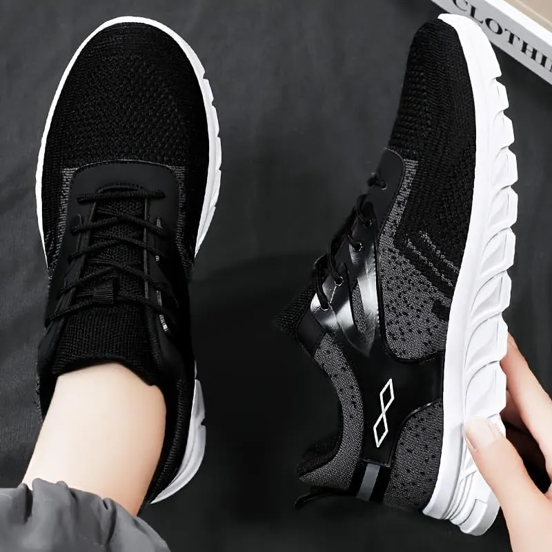 Men's Fashion Athletic Footwear - Breathable Mesh, Lace-Up, Men's Sport Shoes Casual Sneakers for Outdoor Activities