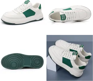 Men's Fashion Hollow Leather Low Top Lace Up Sneakers Casual Non-Slip Round Toe Tennis Skateboard Walking Driving Daily Shoes