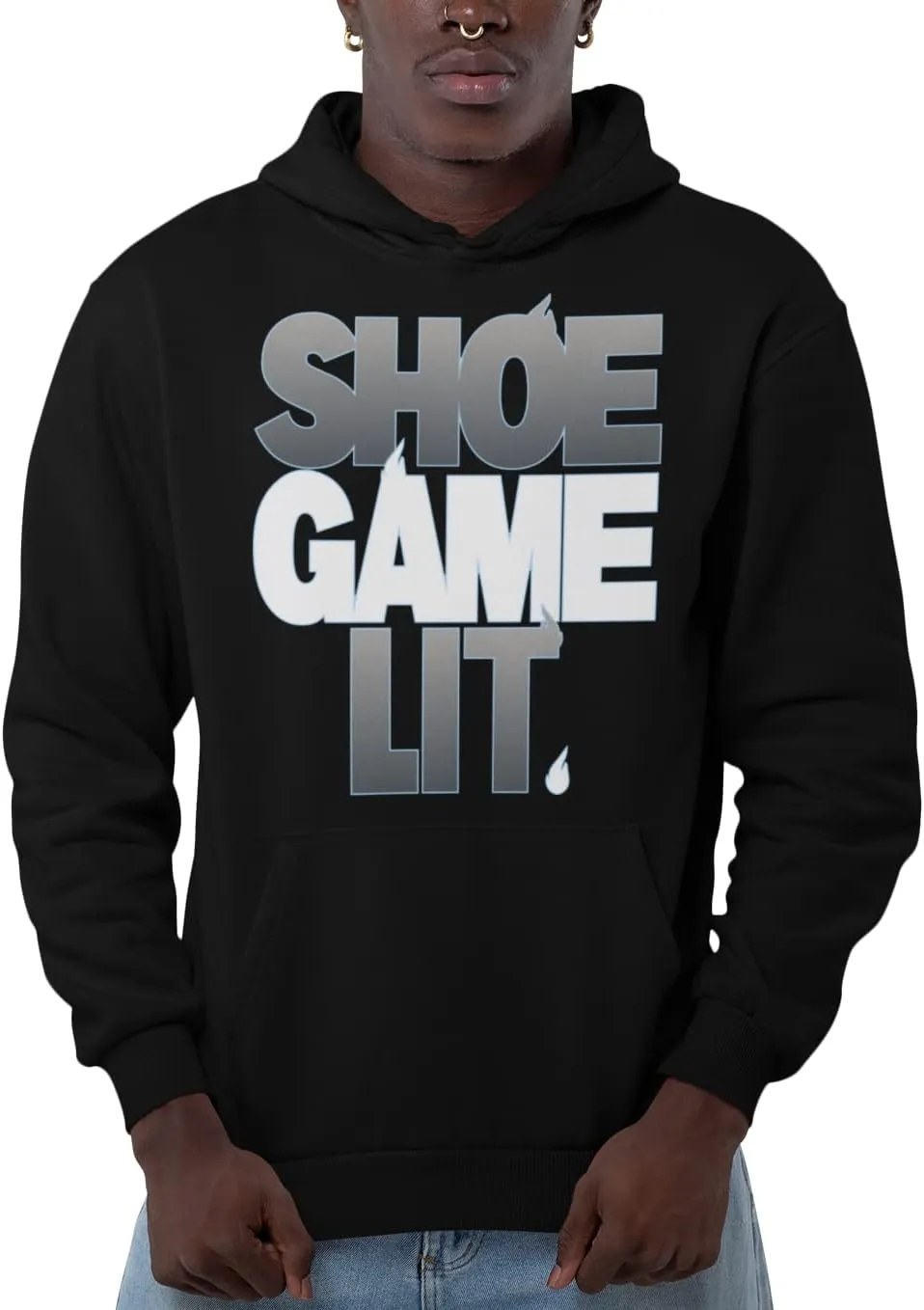 Men's Graphic Hoodie Printed Jordan 6 Cool Gray Colors, Pullover To Match Jordans