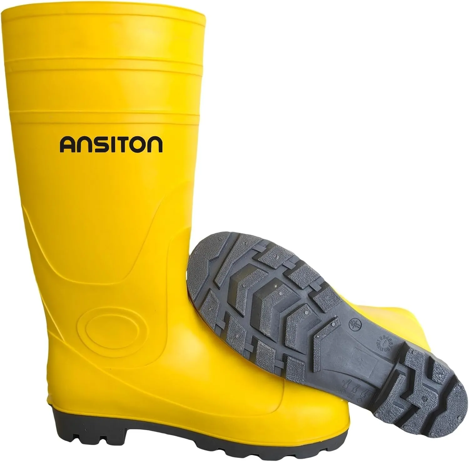 Men's Premium Tall Steel Toe Rain Boots - Waterproof Seamless PVC, Fortified Smash - proof, Durable Non - slip, All - terrain, Perfect for Fishing, Gardening, Work