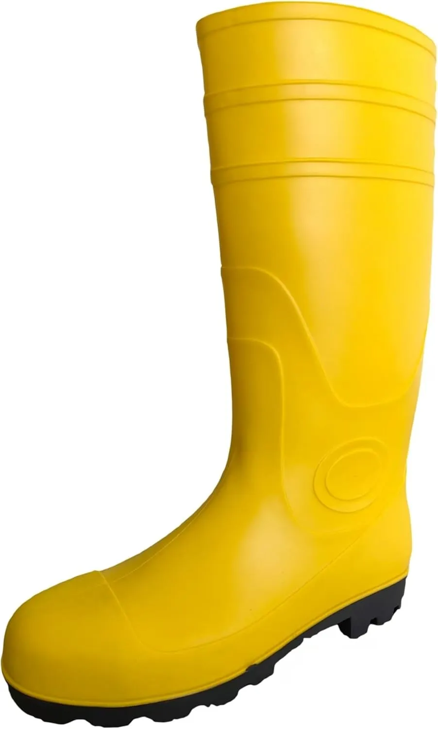 Men's Premium Tall Steel Toe Rain Boots - Waterproof Seamless PVC, Fortified Smash - proof, Durable Non - slip, All - terrain, Perfect for Fishing, Gardening, Work
