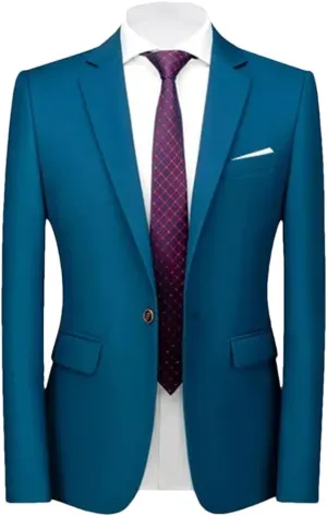 Men’S Slim Fit Business Single Breasted Blazer Length Long Sleeve Formal Office Social Wear