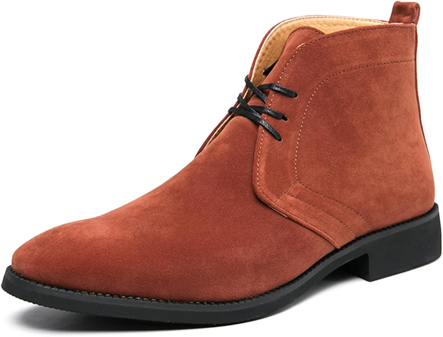 Men's Suede Chukka Ankle Boots Casual Lace Up Low Heel Chelsea Boots Dress Desert Ankle Boots