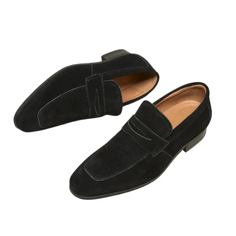 Men’s Suede Penny Loafers – Timeless Elegance