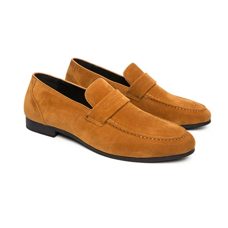 Men’s Suede Penny Loafers – Timeless Elegance