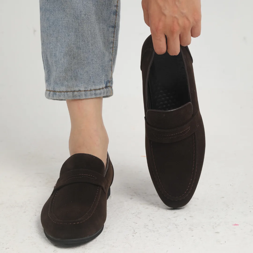 Men’s Suede Penny Loafers – Timeless Elegance