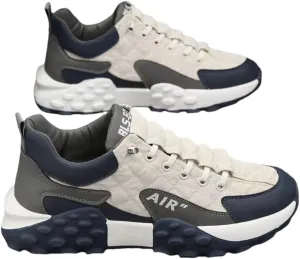 Men's Trendy Lace-Up Street Style Sneakers for Outdoor Activities - Non-Slip Durable Comfort
