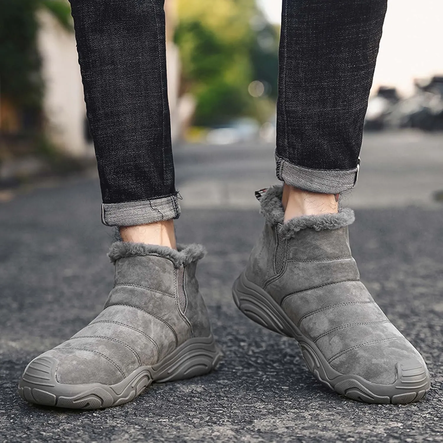 Men's Women's Winter Snow Boots,Outdoor Snow Sneakers,Slip-on,High-top Winter Shoes,Effective warmth, Non-slip, Wear-Resistant, Unisex snow boots. Suitable for all terrain wear
