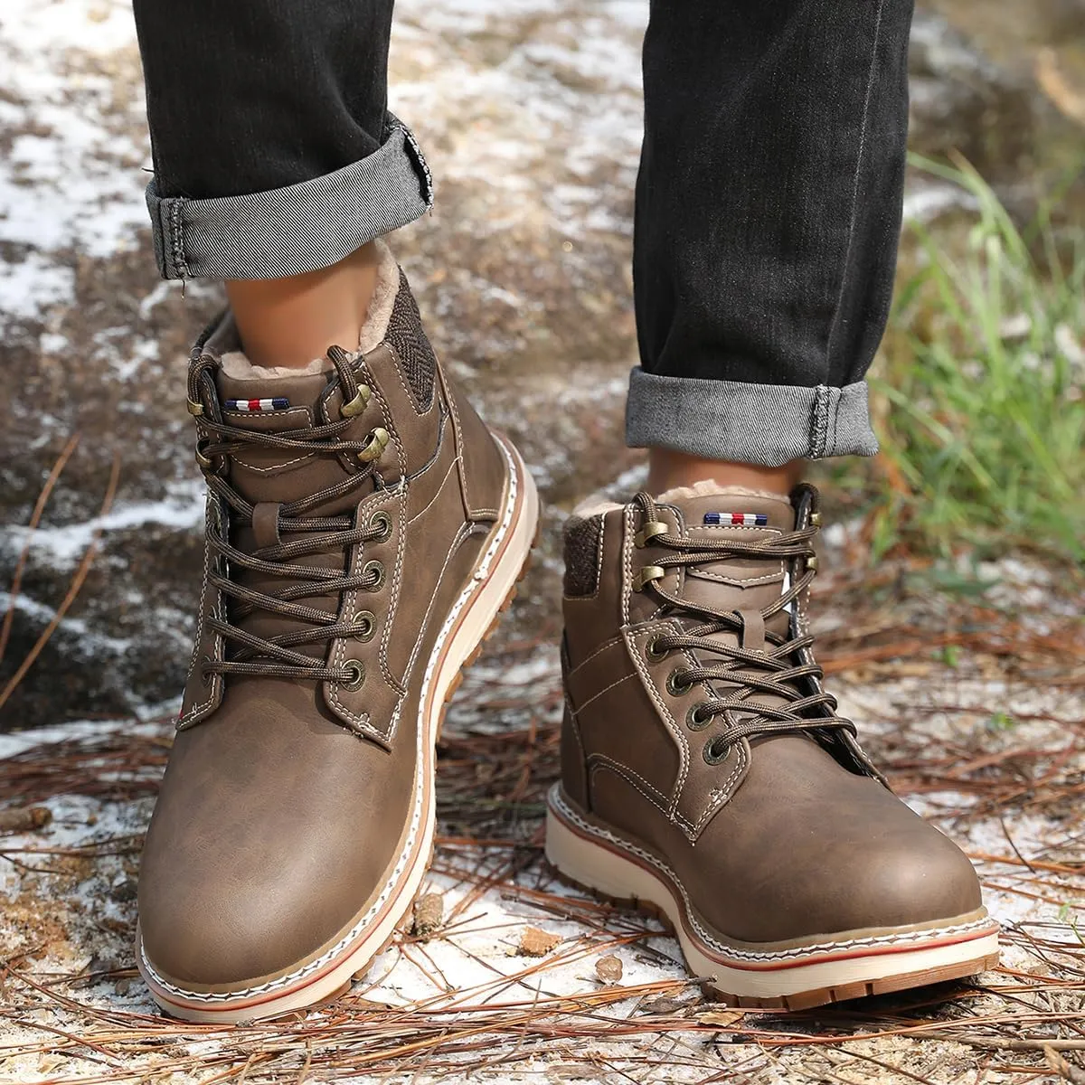 Men's/Women's Hiking Snow Boots,Outdoor Anti Slip Soft Toe Work Boots for Winter,Fashionable warm Walk boots,Suitable for Outdoor Hiking and Travel.