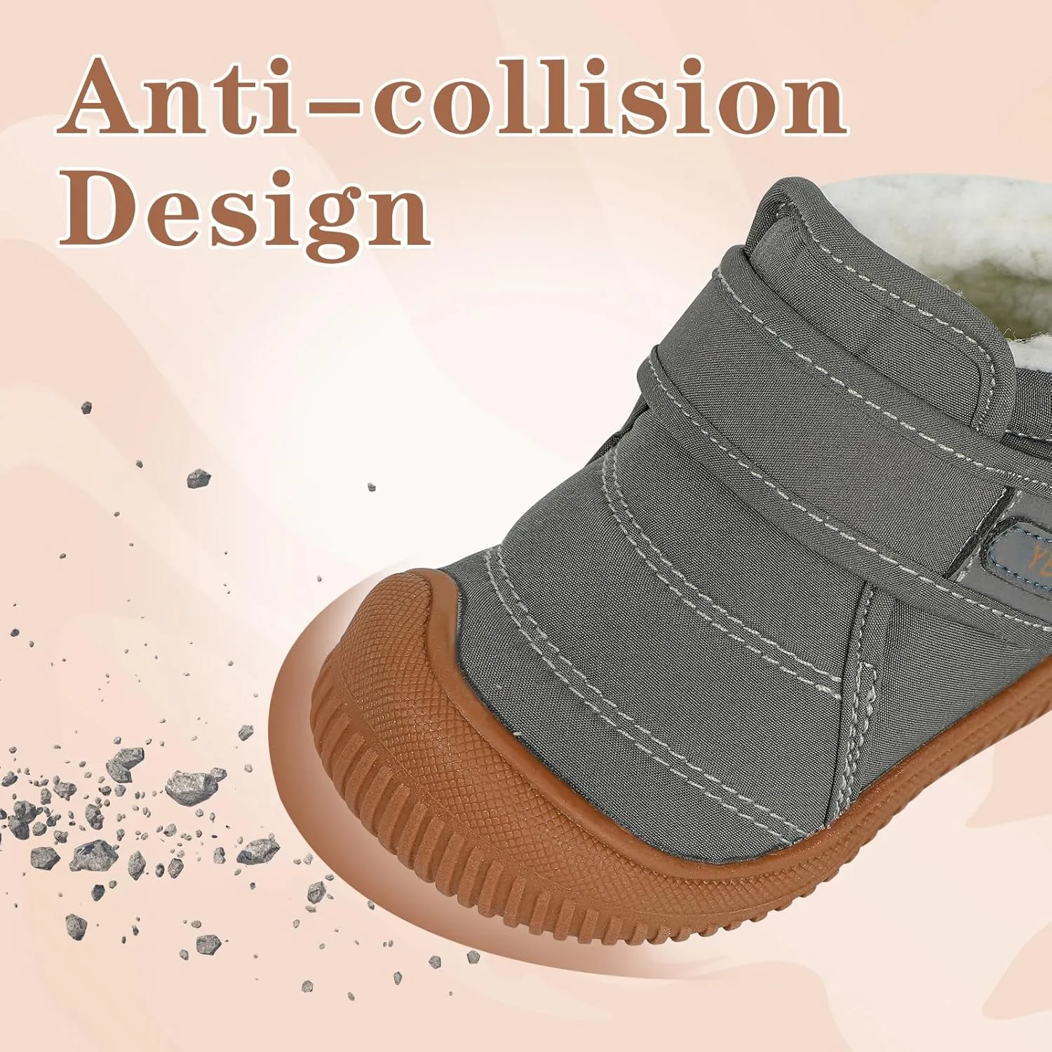 MK MATT KEELY Baby Winter Warm Shoes for Infant Boys Girls Toddler Plush Lining Snow Boots Soft Sole Non-Slip Walking Shoes Outdoor Faux Fur Booties