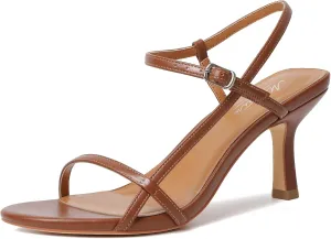 Mostrin Heels for Women Strappy Sandals Square Open Toe High Heel Sandals Ankle Strap Stiletto Heels for Party Wedding