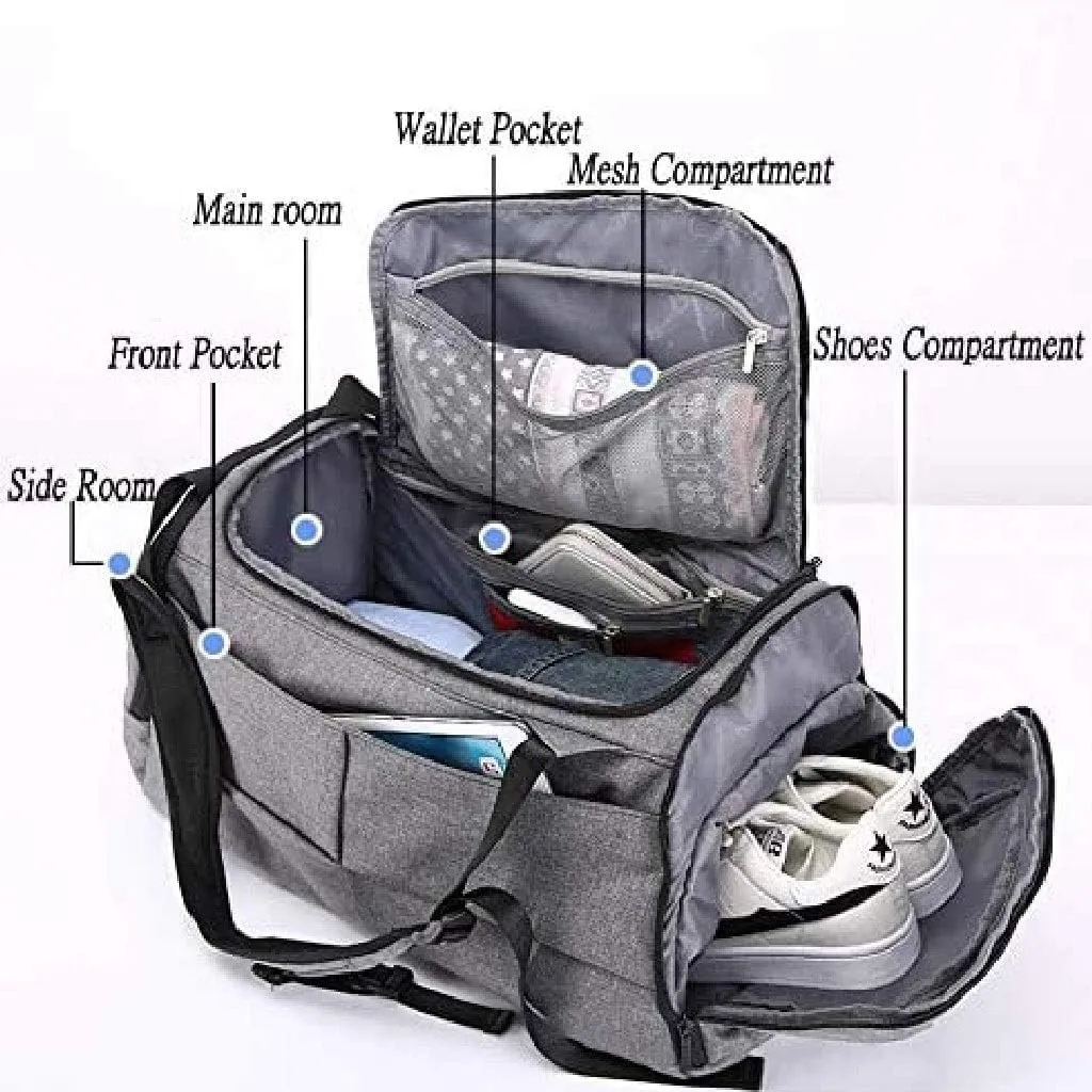 Multifunctional Layered Fitness Bag Men's Shoe Box Portable Handbag Shoulder Bag Travel Backpack Travel Bag Fitness Bag Large Capacity