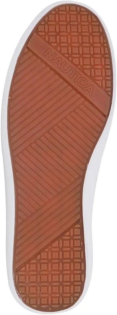 Nautica Women's Slip-On Sneakers – Casual Low-Top Walking Shoes – Comfortable No-Lace Fashion Tennis Style