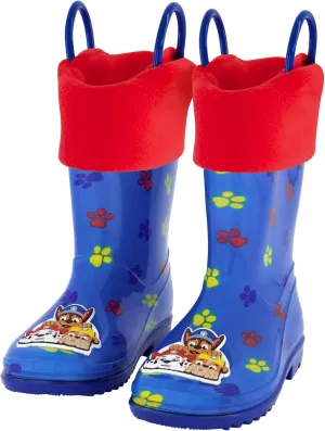 Nickelodeon Boy's Paw Patrol Toddler Rain Boots with Soft Removable Liner Snow