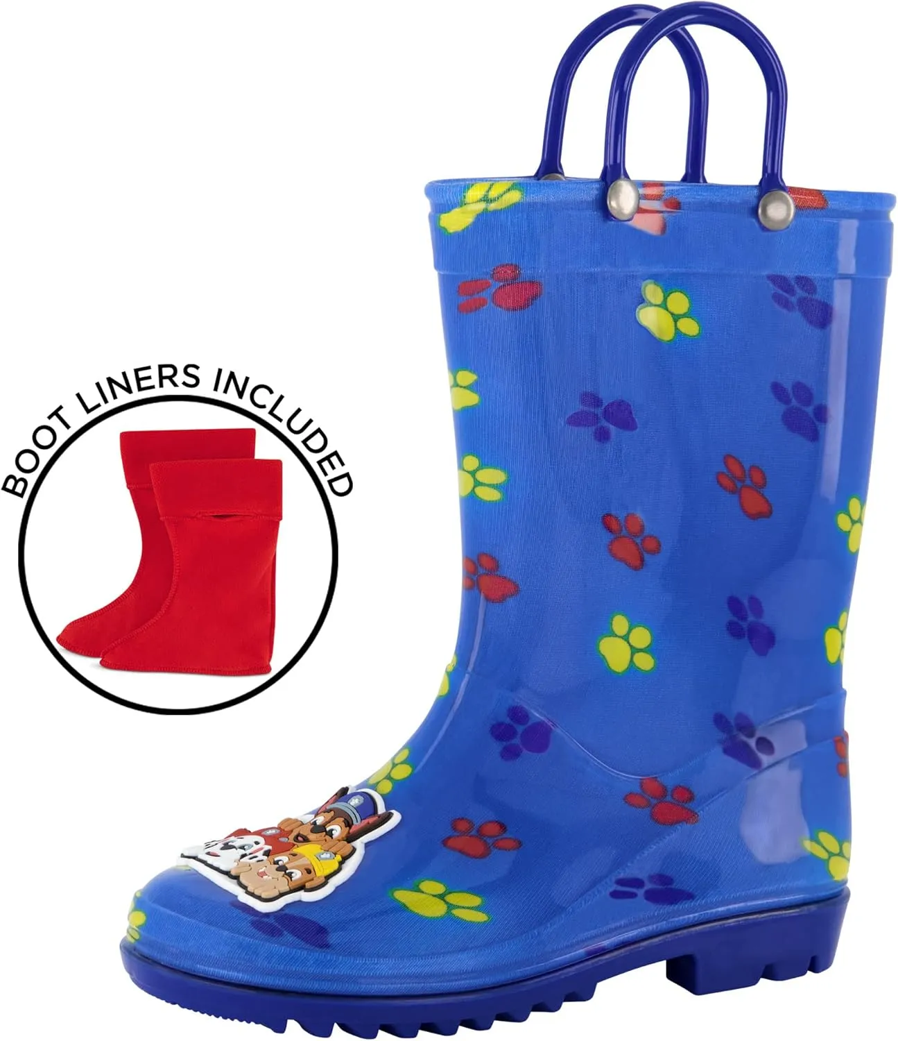 Nickelodeon Boy's Paw Patrol Toddler Rain Boots with Soft Removable Liner Snow