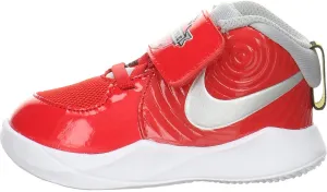 Nike Kids Toddler Team Hustle D 9 Auto Hook-and-Loop Casual Athletic Shoes (9, University Red/Metallic Silver/Wolf)