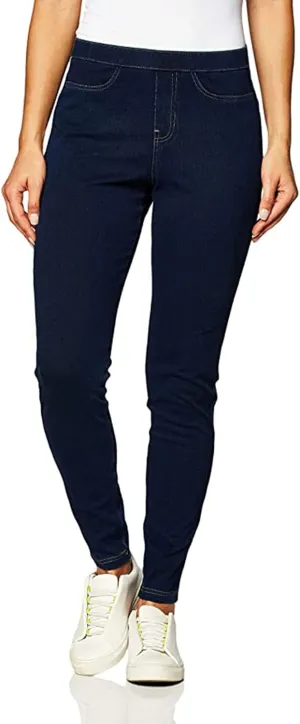 No Nonsense Classic Denim Leggings-Jeggings for Women with Real Back Pockets, High Waisted Stretch Jeans