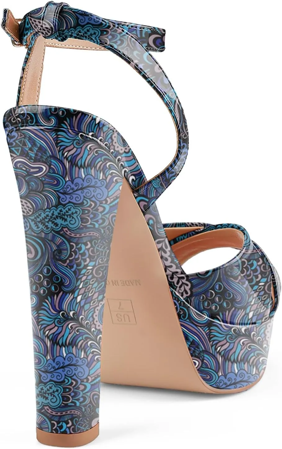 Oh Mispares Block High Heel Sandals for Women Peep Toe Platform Cross Strappy Sexy Heeled Gold Slingback Heels for Dress Jeans Summer Weddings