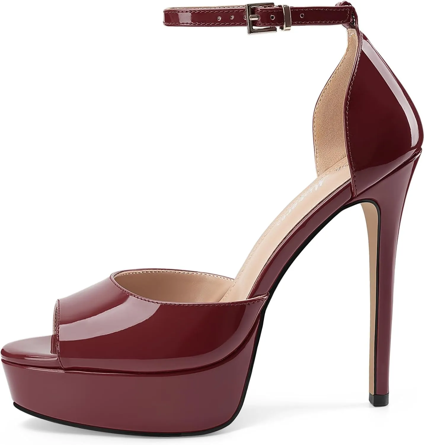 Oh Mispares Women's Stiletto High Heel Sandals Peep Toe Platform Ankle Strap Comfortable Heeled Fashion Sexy Gold Dress Heels for Wedding Evening Party Prom