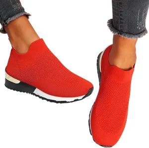oiangi Women's Athletic Walking Shoes Casual Mesh-Breathable Comfortable Non-Slip Work Sneakers