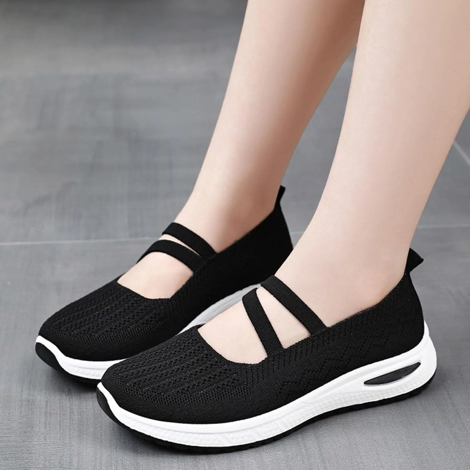 Orthopedic Shoes for Women Breathable Woven Diabetes Foam Shoes Walking Anti-Skid Sports Shoes Womens Slip On Sneakers Casual Arch Support Sneakers
