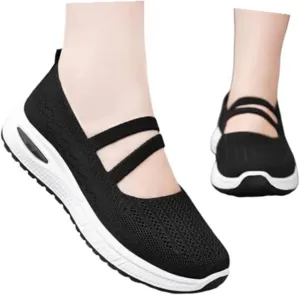 Orthopedic Shoes for Women Breathable Woven Diabetes Foam Shoes Walking Anti-Skid Sports Shoes Womens Slip On Sneakers Casual Arch Support Sneakers