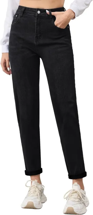 PACBREEZE Women's Boyfriend Jeans High-Rise Comfy Stretch Relaxed Casual Denim Pants with 5 Pockets, 4-18