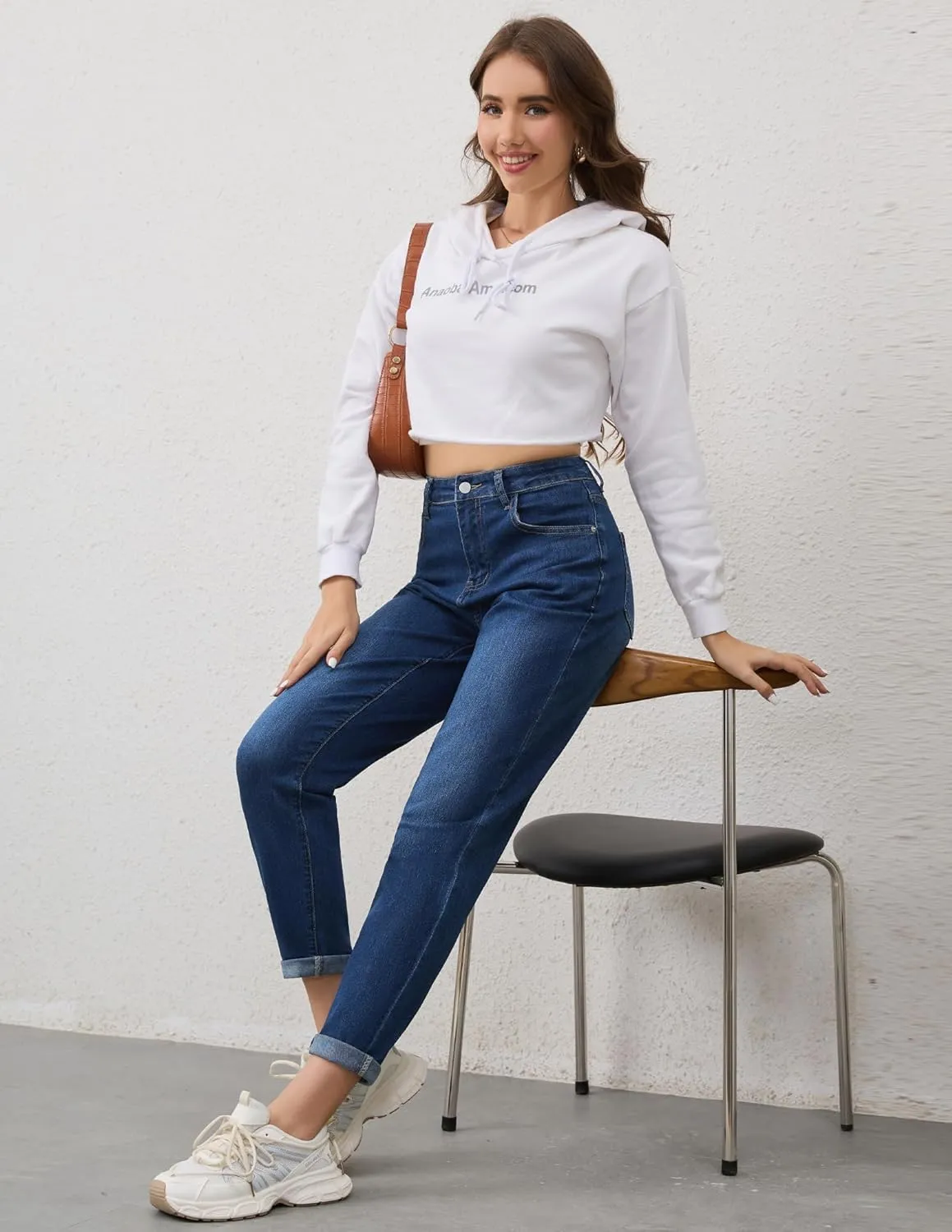 PACBREEZE Women's Boyfriend Jeans High-Rise Comfy Stretch Relaxed Casual Denim Pants with 5 Pockets, 4-18