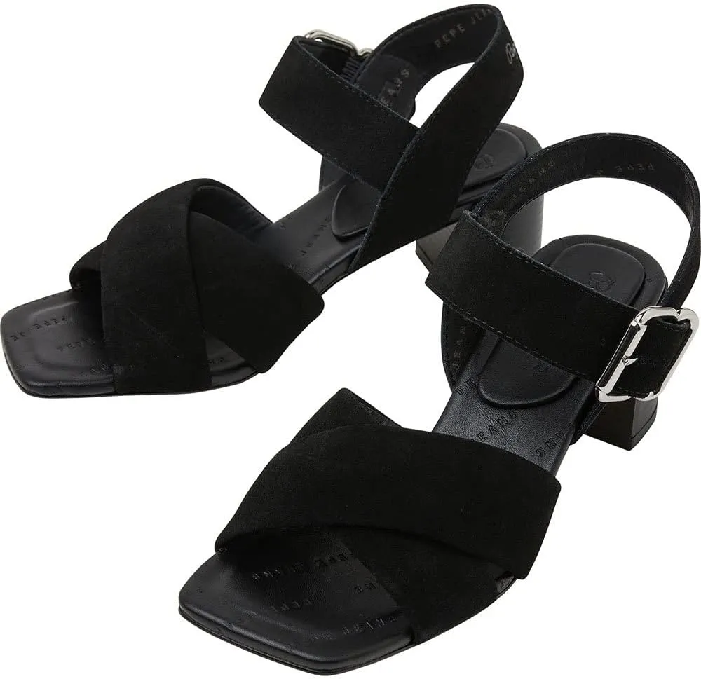 Pepe Jeans Women's Slingback Mid Heels Sandals