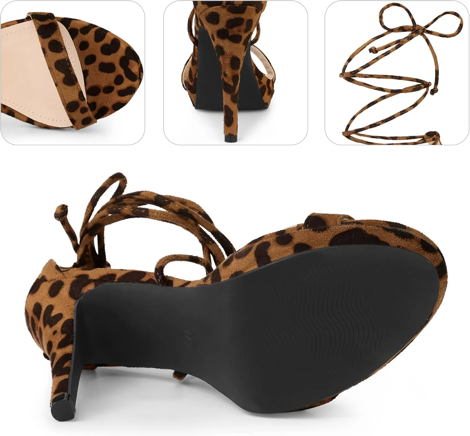 Perphy Platform Stiletto Heels Lace Up Sandals for Women