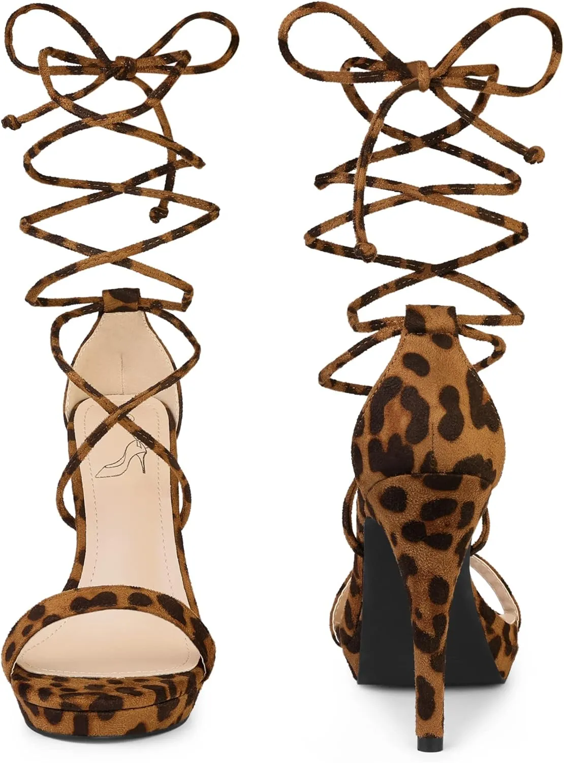 Perphy Platform Stiletto Heels Lace Up Sandals for Women