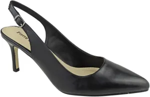 Pierre Dumas Women's Paris-8 Vegan Leather Pointed-Toe Slingback Dress Pump Stiletto Heels