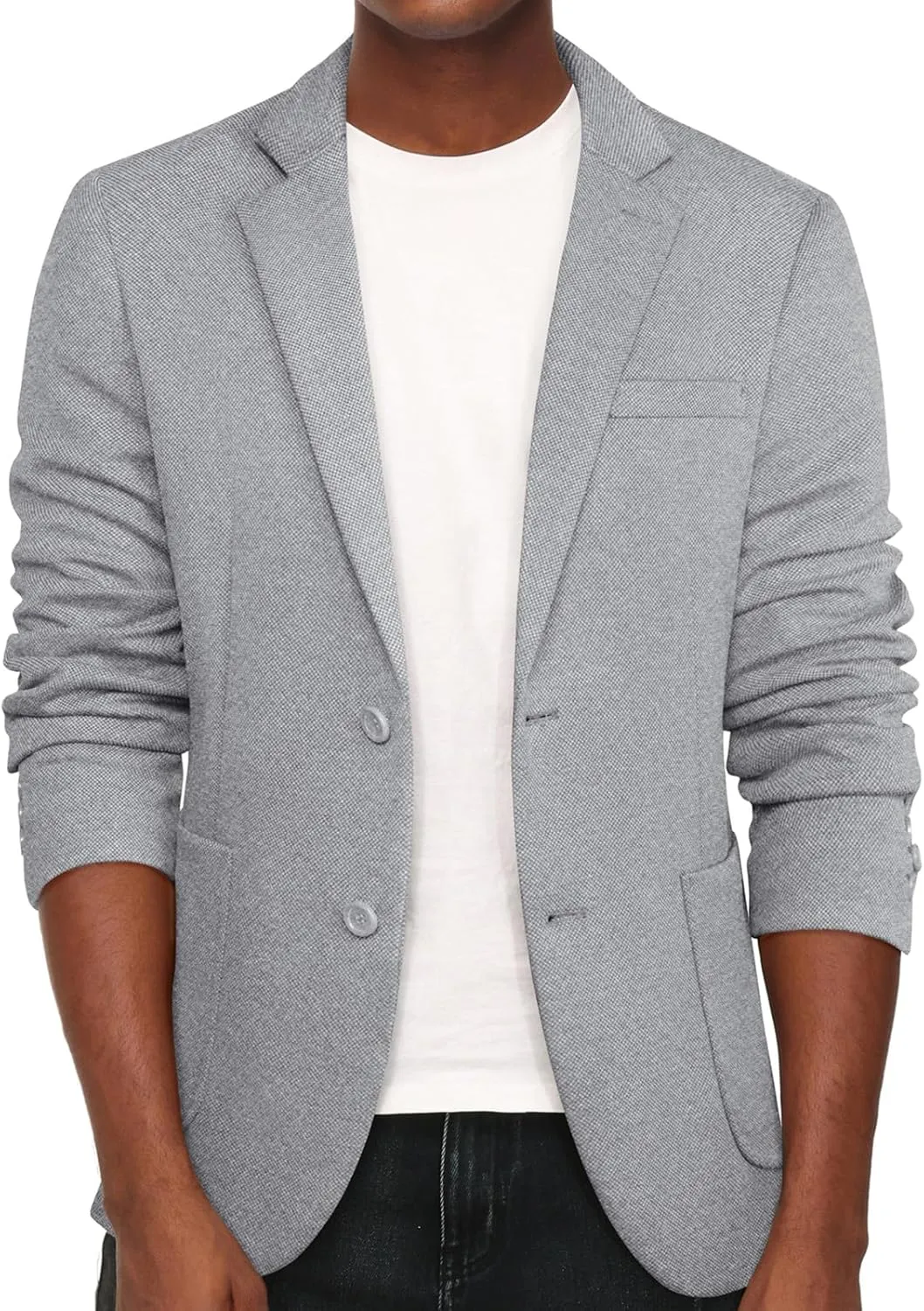 PJ PAUL JONES Men's Casual Knit Blazer Suit Jackets Two Button Lightweight Unlined Sport Coat