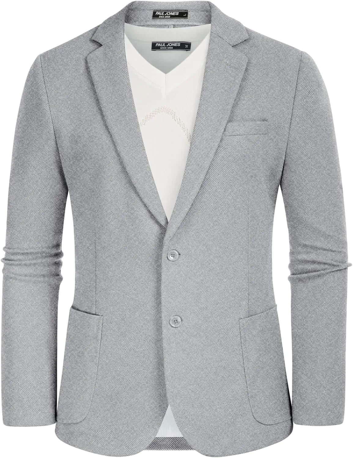 PJ PAUL JONES Men's Casual Knit Blazer Suit Jackets Two Button Lightweight Unlined Sport Coat