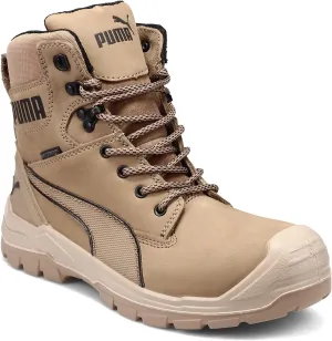PUMA Men's Conquest Waterproof Composite Toe EH Zip Industrial Shoe, Stone, 13 Wide