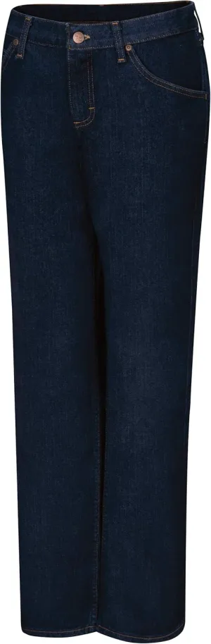 Red Kap Women's DURAKAP Flex Work Jean, Prewashed Indigo, 10W x 32L