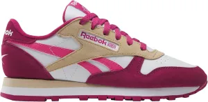 Reebok Women's Classic Leather Sneaker, White/True Pink/Very Berry, 8.5