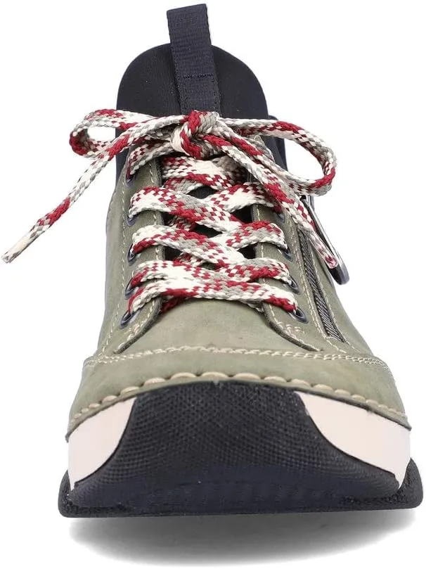 Rieker 45973 Angela Slip-On Women's Sneakers - Lightweight Walking Shoes with Durable Sole and Side Zipper - Cushioned, Flexible Sneakers for Everyday Wear and Comfort