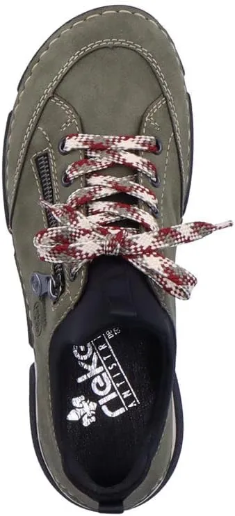Rieker 45973 Angela Slip-On Women's Sneakers - Lightweight Walking Shoes with Durable Sole and Side Zipper - Cushioned, Flexible Sneakers for Everyday Wear and Comfort