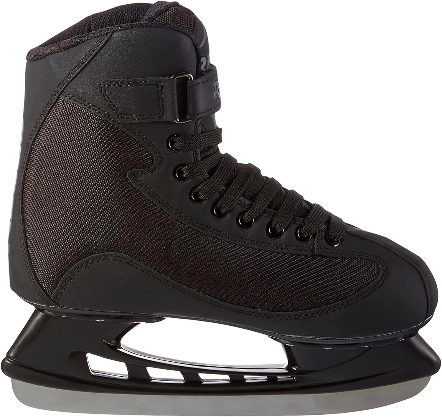 Roces Men's RSK 2 Durable Reinforced Upper Anatomic Padding Lace & Power Strap Closure Outdoor Rink Sport & Leisure Ice Hockey Skate, Stainless Steel Blades